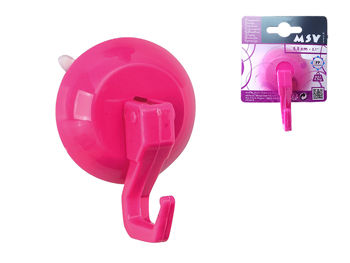Крючок на присоске MSV 5.5cm, розовый, пластик 