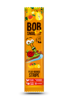Dulciuri naturale de pere și mango Bob Snail, 14g 