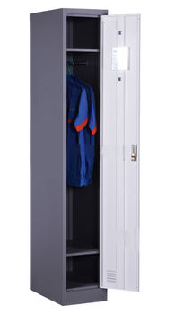 купить Металлический шкаф для одежды ординарный, белый-серый 300x450x1850  мм в Кишинёве 