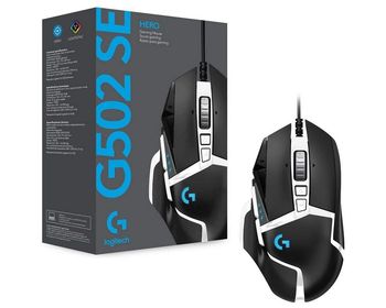Gaming Mouse Logitech G502 SE Hero, Optical, 100-16000 dpi, 11 buttons, RGB, Adjj. Weight, Black USB 