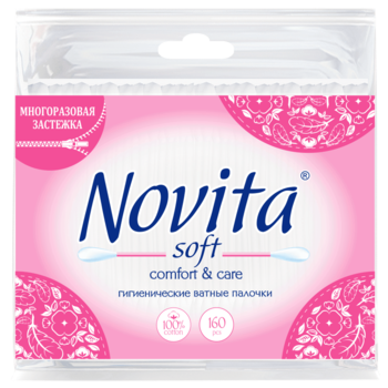 купить Ватные палочки Novita Soft, 160 шт. в Кишинёве 