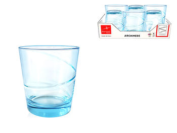 Set pahare pentru apa Archimede 6buc, 240ml, albastru 