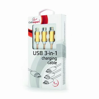 Magnetic cable Type-C to USB 1.0 m, Silver, Cablexpert, CC-USB2-AMUCMM-1M 