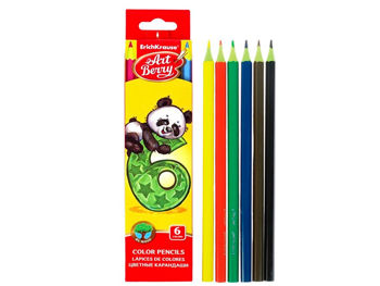 Set de creioane colorate ErichKrause ArtBerry Wood Free 6buc 