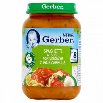 купить Gerber пюре Спагетти в томатном соусе с моцареллой 8+ мес., 190 г в Кишинёве 