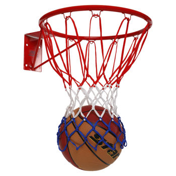 Сетка для баскетбола (2 шт.) BN302 white-red-blue (10082) 