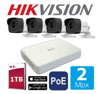 HIKVISION by HIWATCH POE 2 МЕГАПИКСЕЛИ IP 1TB 