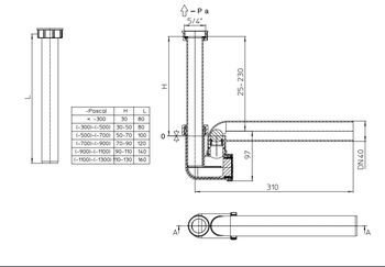 cumpără Sifon pentru aparat de aer conditionat, cu garnitura D. 40 orizontal x 5/4" vertical HL136.3  HL în Chișinău 