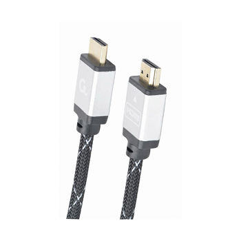 Gembird CCB-HDMIL-2M, 2m, HDMI male-male, Select Plus Series, High speed HDMI cable with Ethernet, Supports 4K UHD resolutions at 60 Hz, Durable nylon braiding and premium style connectors