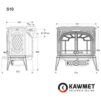 Печь чугунная KAWMET Premium SPARTA EKO 13,9 kW 
