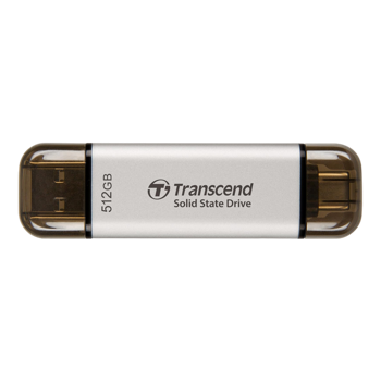 .512TB  Transcend Portable SSD ESD310S Silver, USB-A/C 3.2 (71.3x20x7.8 mm, 11g, R/W:1050/950 MB/s) 
