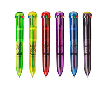 Ручка шариковая Carioca Fluo 10-цветная 1шт 