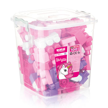 Constructor in cutie din plastic "Unicorn" (100 buc.) 46401 (7110) 