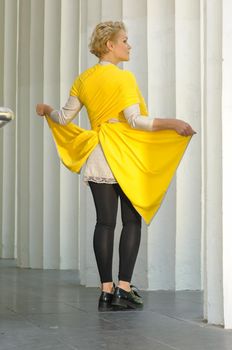 купить Трикотажный слинг-шарф Yellow Cotton WrapBag by Bagy в Кишинёве 