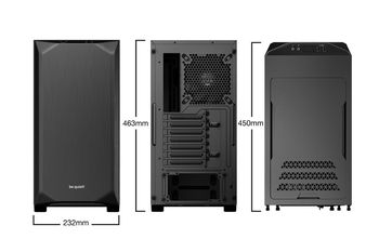 Case ATX be quiet! Pure Base 500, w/o PSU, 2x140mm, 2xUSB 3.2, PSU shroud, Black 