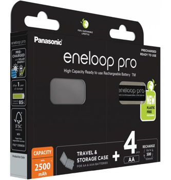 AAA  Eneloop PRO 930mAh, Blister*4, with Battery Case, Panasoni 