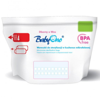 купить BabyOno пакеты для стерилизации в микроволновой печи, 5 шт-100 стерилизаций в Кишинёве 