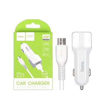 Hoco Z23 grand style dual-port car charger set with Micro cable 