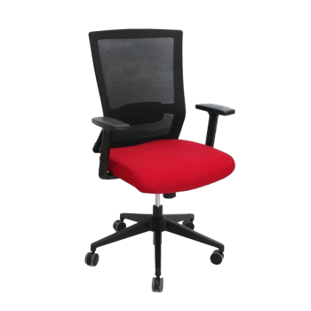 купить Офисный стул с красным сиденьем и черной сеткой в Кишинёве 