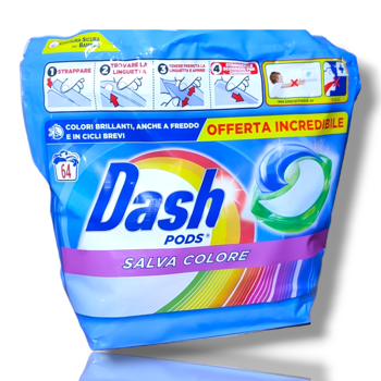 Dash 3 in 1 Salve Colore detergent capsule, 64 spălări 