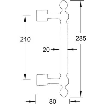 Ручка скоба Almar 7035 бронза 