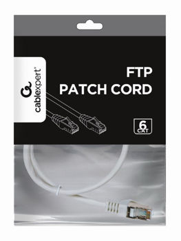 Patch Cord Cat.6/FTP,    0.5m, White, PP6-0.5M/W, Cablexpert 