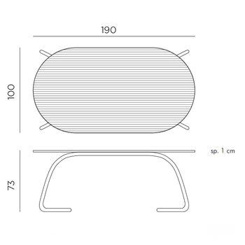 Masa sticla Nardi LOTO DINNER 190 ANTRACITE vern. antracite 44052.02.000 (Masa sticla pentru gradina exterior sezlong terasa balcon)