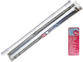 Tija glisanta pentru perdea MSV 110-200cm alba, aluminiu 