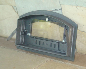 Дверца чугунная со стеклом правая DCH4 