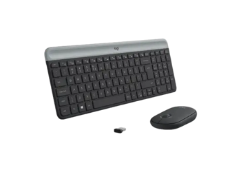 Logitech MK470 Комплект клавиатуры и мыши, беспроводной, графитовый 