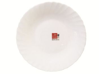 Тарелка сервировочная 25.5cm Prima, белая, стеклокерамика 