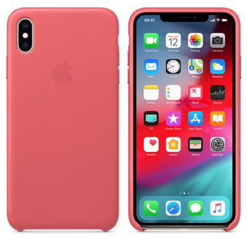Original iPhone XS Max Leather Case, Pink 
