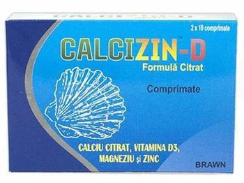💚  CALCIZIN-D (Цитрат кальция+Zn+Mg+D3) №20 