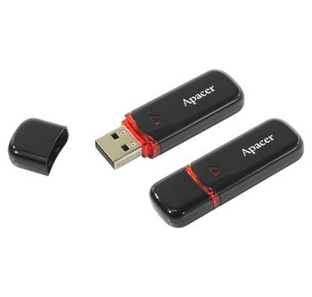 16GB USB2.0 Flash Drive  Apacer "AH333", Black, Classic Cap (AP16GAH333B-1) 