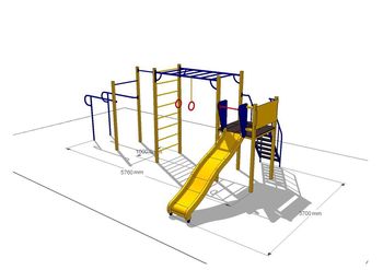 Complex sportiv de Joacă cu tobogan - VOLK 