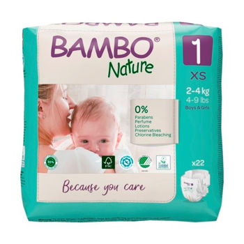 Подгузники Bambo Nature 1  (2-4 кг), 22 шт 