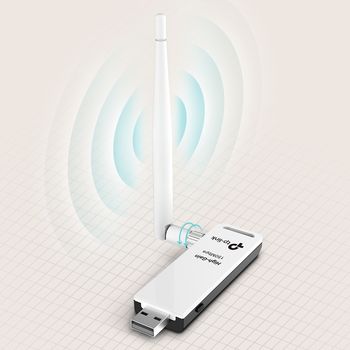 USB2.0 Wireless N LAN Adapter TP-LINK "TL-WN722N", 150Mbps, Detachable Antenna 