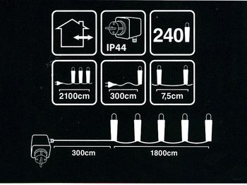 Luminite de Craciun "Fir" 240LED D8mm, multicolore, 18m, in/out 