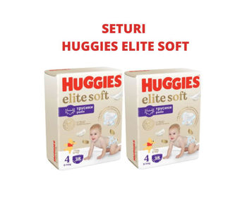 купить Набор трусики Huggies Elite Soft Pants  Mega 4 (9-14 кг), 38 шт в Кишинёве 