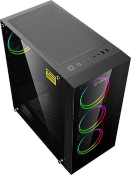 купить Case ATX GAMEMAX Draco XD, w/o PSU, 4x120mm ARGB fans. ARGB HUB, TG, Dust Filter, USB 3.1, Black в Кишинёве 