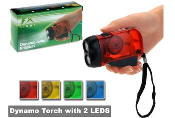 Lanterna  2LED FX pentru turism cu dinama 