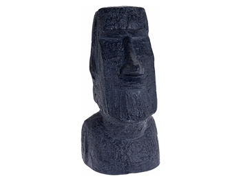 Statuie "Figura Moai" 40X20cm, ceramica, neagra 
