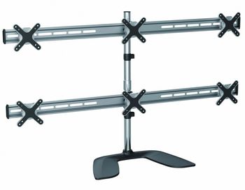 Table/desk stand for 6 monitors Reflecta PLANO DeskStand 23-1010 S, 13"-23", 100x100, 8kg/bracket. 
