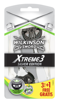 Бритвы для мужчин Xtreme3 Silver Edition, 3+1 шт, 3 лезвия 