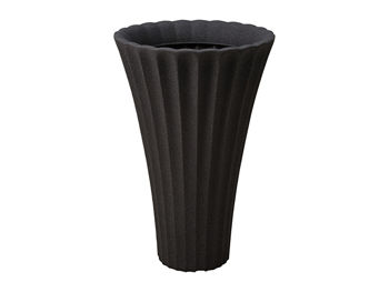 Ghiveci pentru flori din plastic "Lalea" D40cm, H60cm, negru 