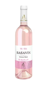 Basavin Silver Muscat Rose, vin roz demidulce, 0.75 L 