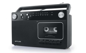 MUSE M-152 RC, Tuner FM, Cassette Recorder, Black 