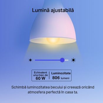 TP-LINK "Tapo L530E(2-pack)", Smart Wi-Fi LED Bulb with Dimmable Light, Multicolor, 2500-6500K, 806l 