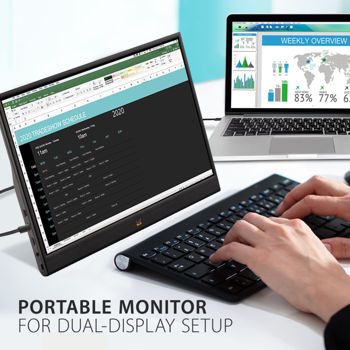 купить 15.6" VIEWSONIC LED VA1655 Portable Monitor Black (7ms, 800:1, 250cd, 1920x1080, 170°/170°, miniHDMI, USB-C (DisplayPort Alt mode only), USB-C (Power Only), Speakers 2 x 0.8W) в Кишинёве 