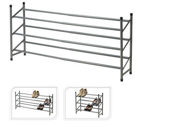 Etajera pentru incaltamine 3 rafturi 23Х50X(62-115)cm, metal 